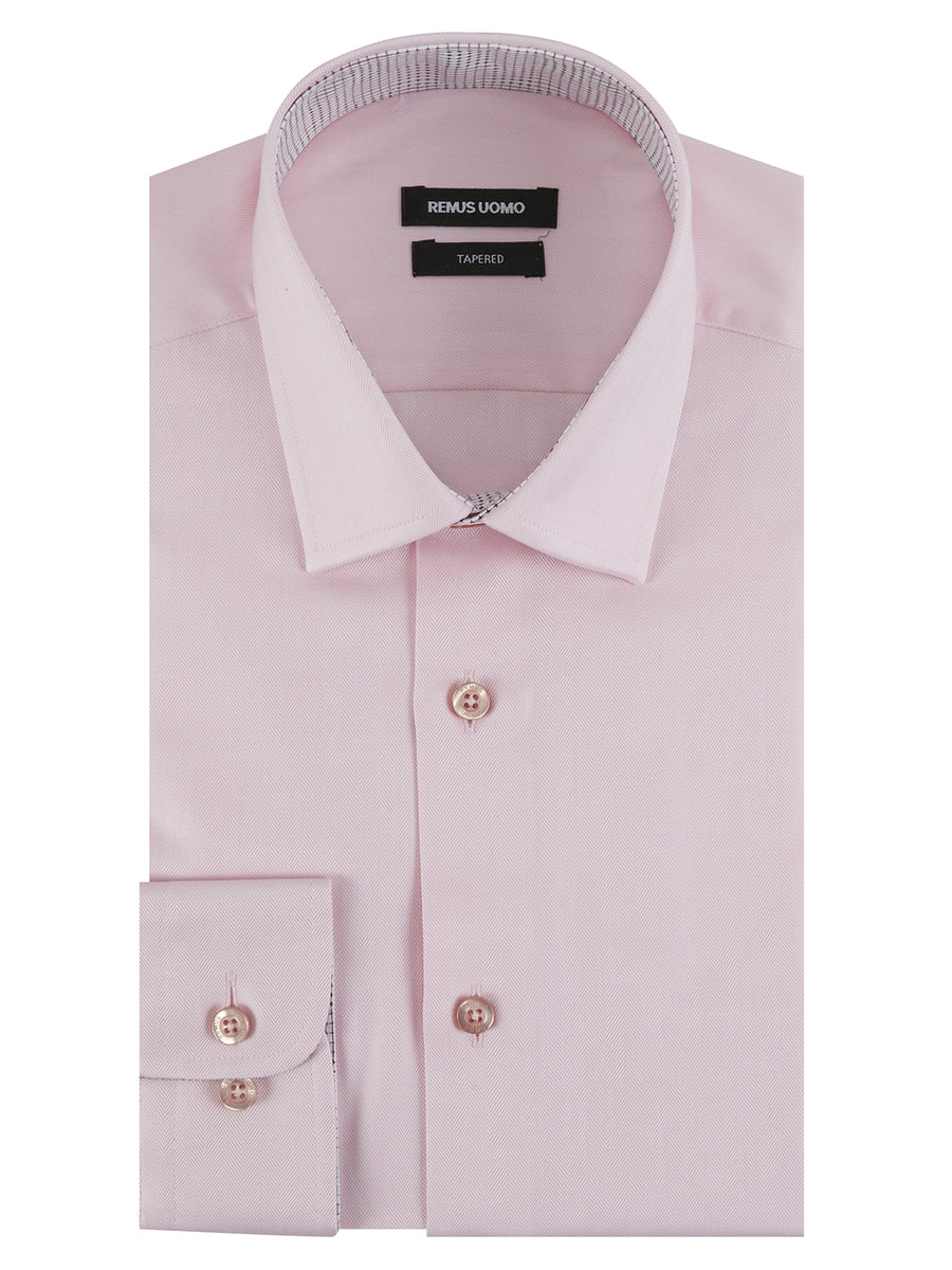 Mens pink dress shirt with white collar hotsell