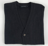 Mens Charcoal Button Cardigan 9192