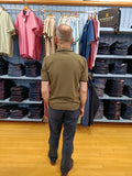 Men's Khaki Knitted Polo