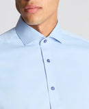 mens  blue tapered fit shirt