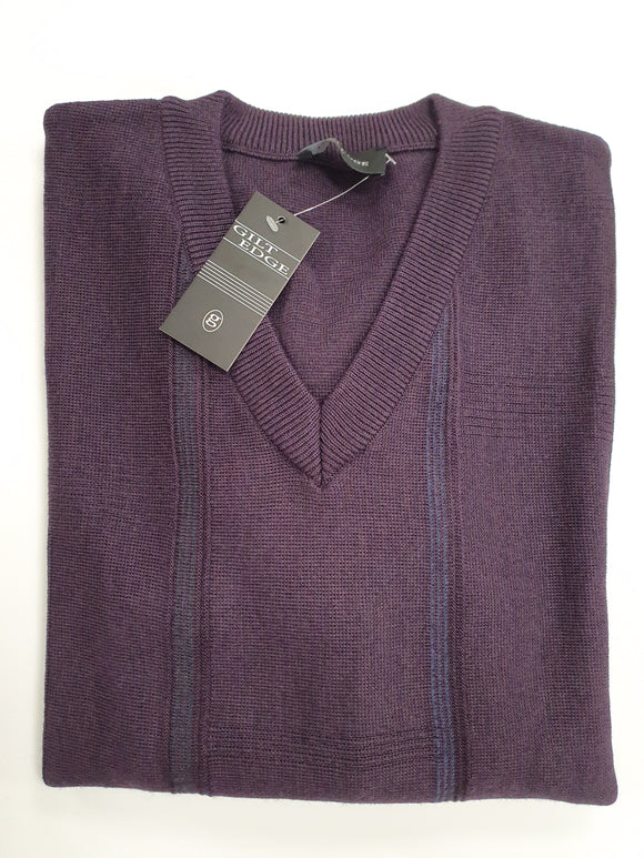 Phillipsmenswear gilt edge purple jumper