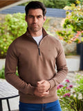 Andre Half Zip Mens Sweater Canada Tan