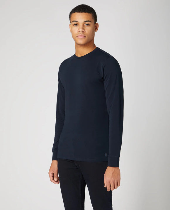 Men's Long Sleeve Crew Neck Navy 53120/78