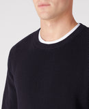  men's crew neck navy sweater