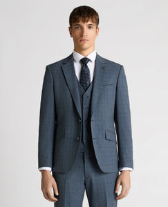 Remus Uomo Blue Check 3 Piece Suit