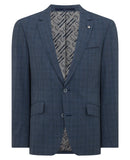 Phillips Menswear Blue Check 3 Piece Suit