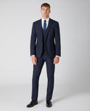 navy three piece suit mens