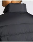 Black puffer jacket with 'Renzo Ungo' branding on a gray background