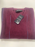 Gilt Edge Men's Jumper V Neck  9673 Berry
