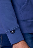 rivet and denim hoody