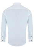 Men's White Shirt With Contrast buttons