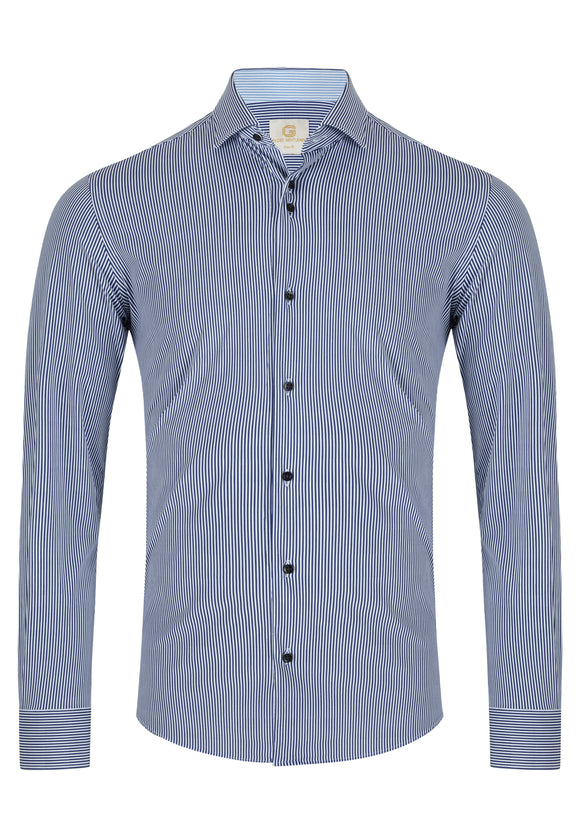 Gilded Gentlemen Navy Pin Strip Shirt