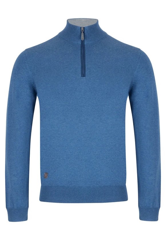 6th sense 1/4 zip blue jumper