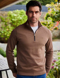 Andre Half Zip Mens Sweater Canada Tan