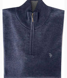 Tom Penn Quarter Zip Indigo Knit  TP-052K