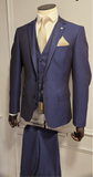 6th Sense Frozen Navy 3 Piece Suit