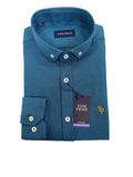 Tom Penn Men's Turquoise Green  Long Sleeve Shirt 330