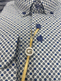 mans teal shirt