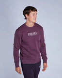 Diesel Men's Crew Neck Sweatshirt Alec Damson Plum
