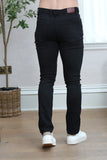 man's slim black jean