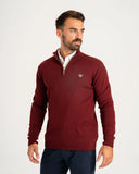 mens zip sweater burgundy