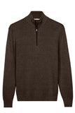 Baileys Mens Half ZIP Sweater 628409 Col 965 Brown\Tan