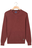 Baileys V Neck Mauve Jumper