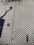 Giordano Men's Short Sleeve Shirt 616026 Col 60 Navy Tan Detail