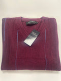 Gilt Edge Men's Jumper V Neck  9673 Berry