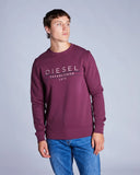 Diesel Men's Burgundy Crew Neck Sweater