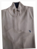 Tom Penn Quarter Zip Knit TP-053K Sand Beige