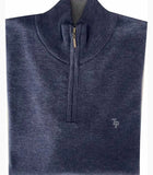 Tom Penn Quarter Zip Indigo Knit  TP-052K