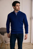 Andre Half Zip Mens Sweater Inch Cobalt