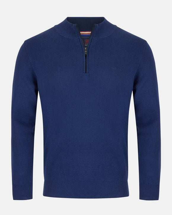 Andre Half Zip Mens Sweater Inch Cobalt