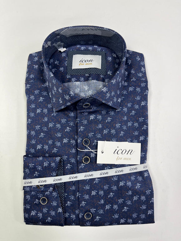 Icon Navy Print Shirt