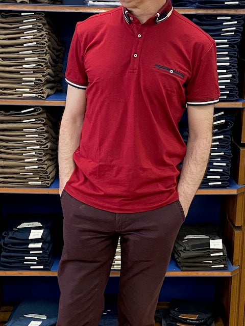 Advise wine men's polo shirt