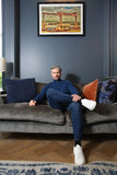 Kenrow Half Zip Sweater Justin Blue Melange