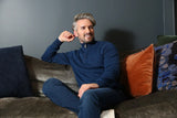 Kenrow Half Zip Sweater Justin Blue Melange