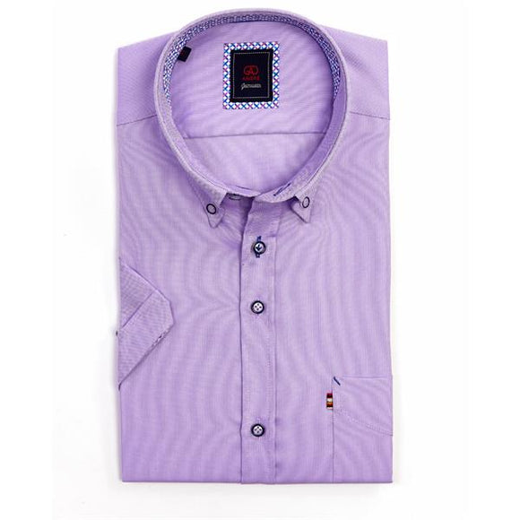 Phillips Menswear Andre Lilac Short Sleeve Shirt