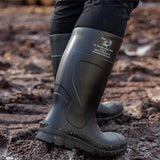 Green soft toe wellingtons