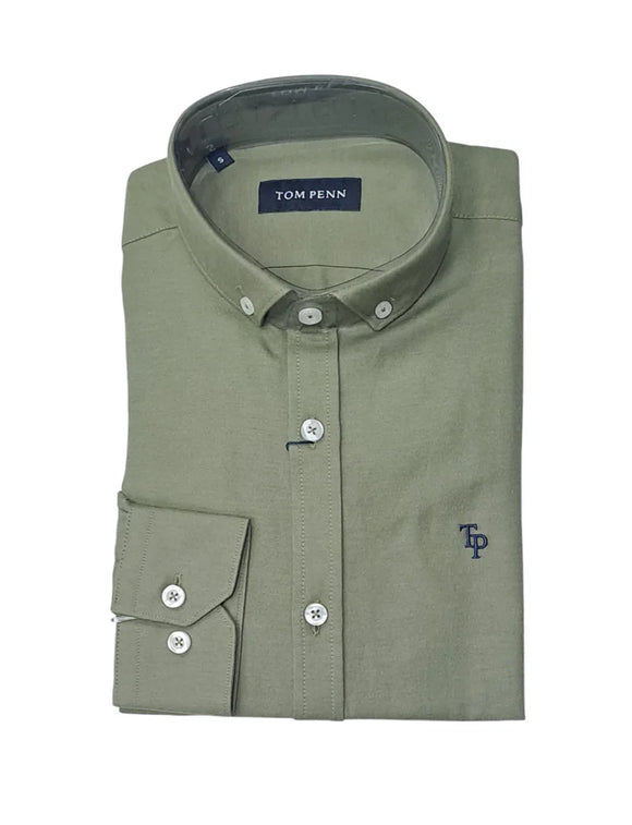 Tom Penn Olive Green Shirt