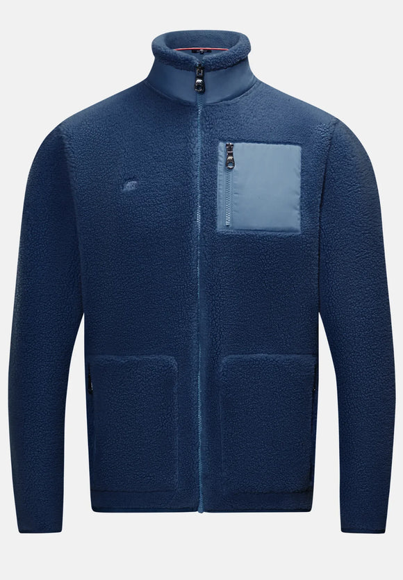 rivet and denim fleece