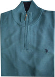 Tom Penn 1/4 Zip Turquoise Sweater