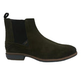 Pod Olive Suede Leather Chelsea Boots