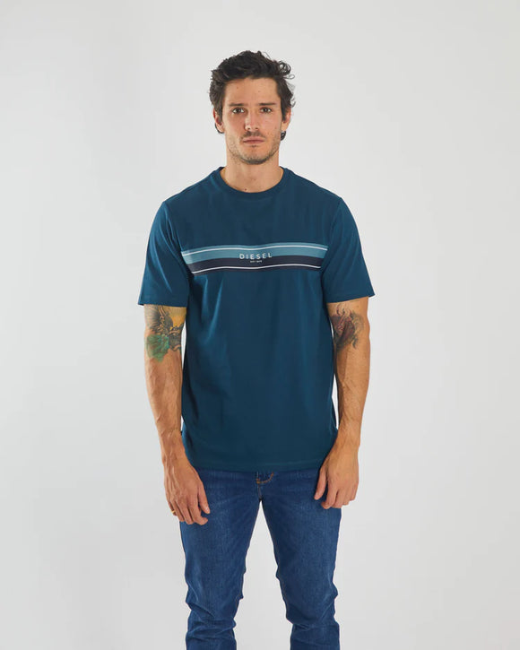 Diesel Tyler Midnight Teal Tee