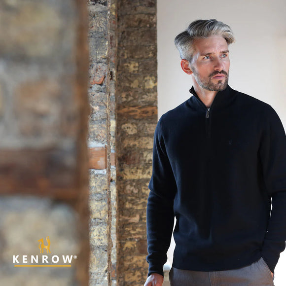 Kenrow Warren Half Zip Knit Black