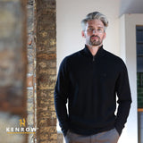 Phillips Menswear Warren Half Zip Knit Black