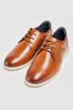Brown lace up men's shoe