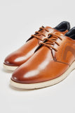 leather comfy cognac men's shoe