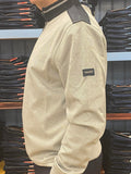 grey 1/4 zip sweater